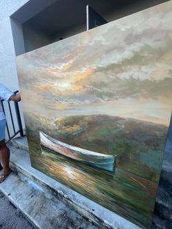 Large canvas painting