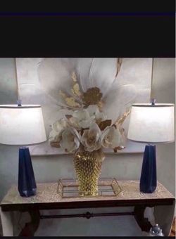 Modern Table Navy Blue Lamps Brand New $120