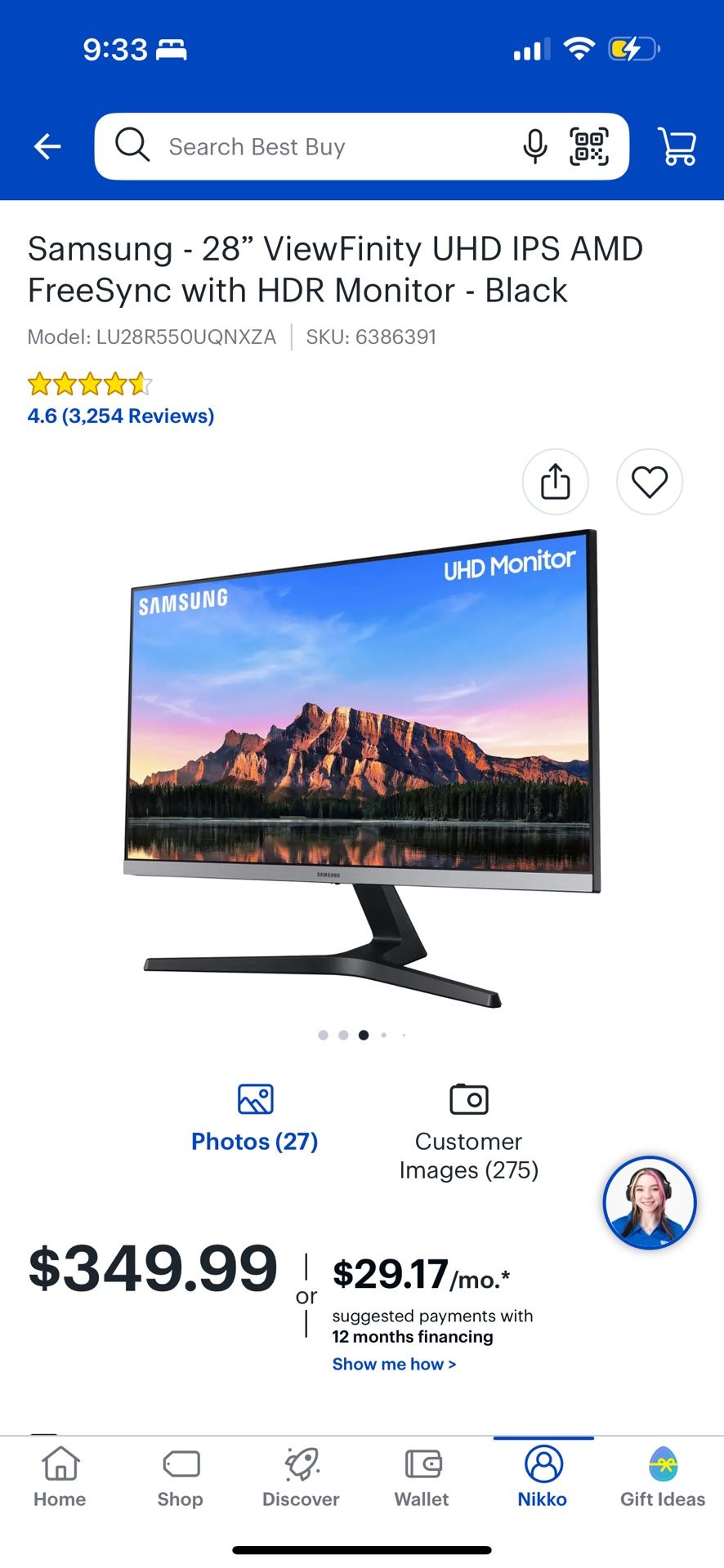 Brand New $170 Samsung Monitor 28 Inch 4K 60HZ IPS LU28R550UQNXZA