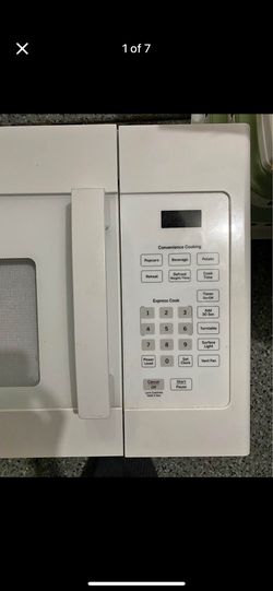 White Over The Range GE Microwave