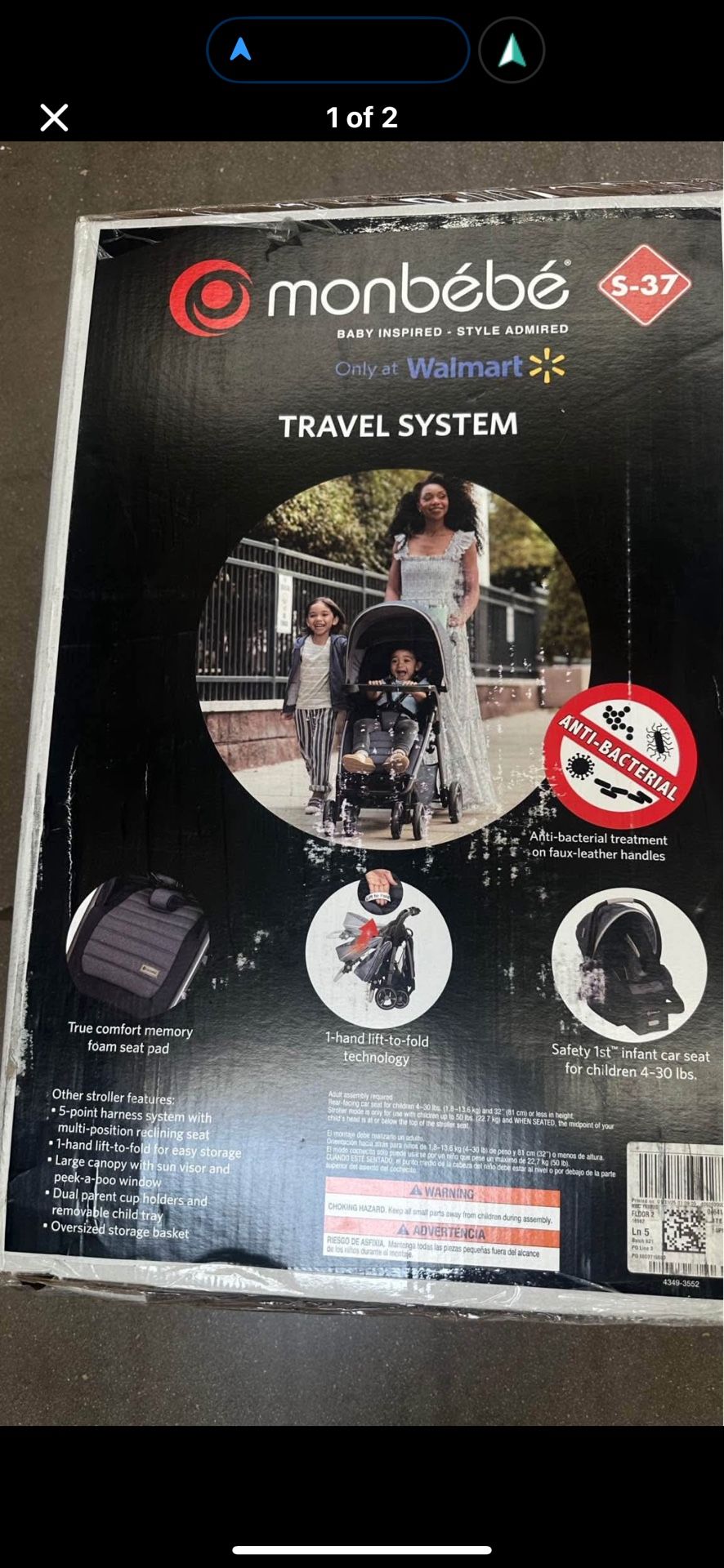 Monbebe Bizou Travel System, Astros, Infant & Toddler, Unisex