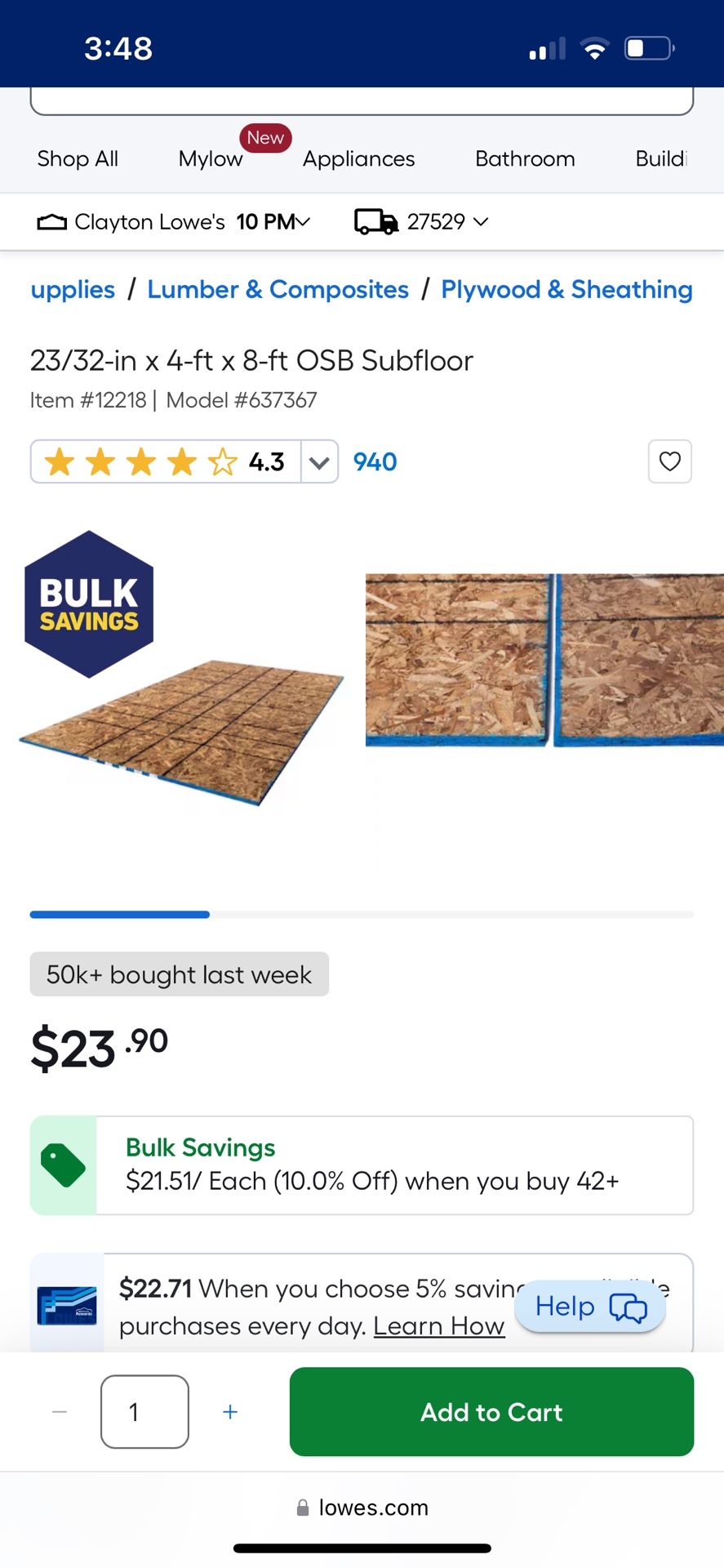 7 Sheets Of Subfloor