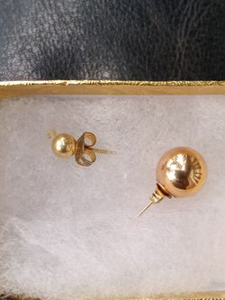 Pair of 14k Gold Earrings 