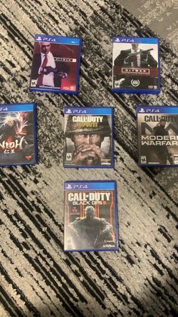 PS4 6-Game Action & Shooter Lot - All CIB Clean Condition - $50