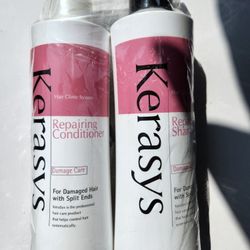 KERASYS HAIR CLINIC SYSTEM REPAIRING SHAMPOO & CONDITIONER FOR DAMAGED HAIR