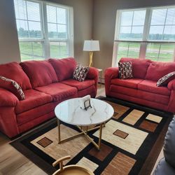 Red Loveseat