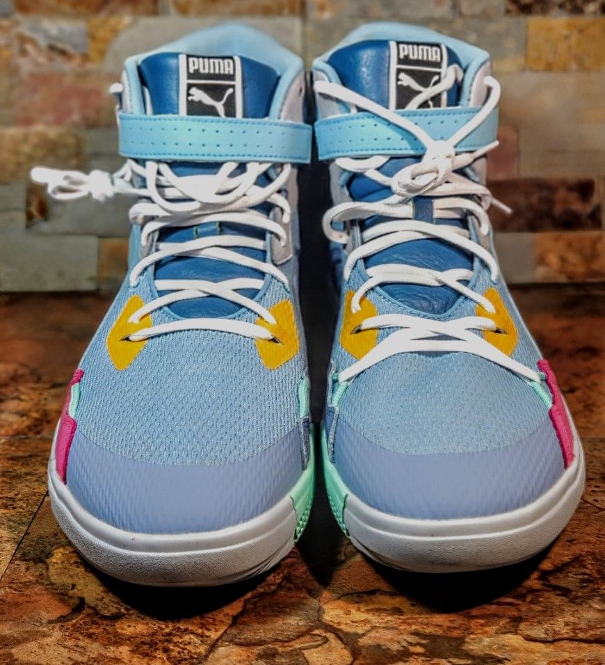 Puma Men's SKY Modern Easter Hightops Baseball Shoes / Sneakers • Multi-Color • Lace-Up • Men's Size : US-12 • 1(contact info removed).

