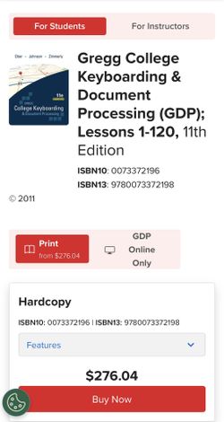 New Gregg College Keyboarding & Document Processing (GDP); Lessons 1-120, 11th Edition