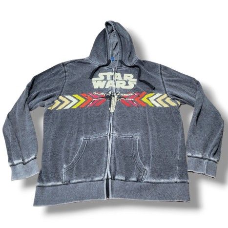 Star Wars Sweatshirt Size XXL Star Wars X-Wing Starfighter Jet Full Zip Hoodie