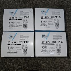 4 Cure Twist Female C@th T16 Sz 16Fr NEW Sealed BOX 30 un Straight Tip 2027/11

Sealed
4 new boxes


