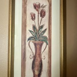 Beautiful Wood Framed Wall Art with Glass and Matted Print