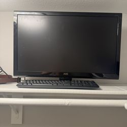 Monitor And Keyboard 