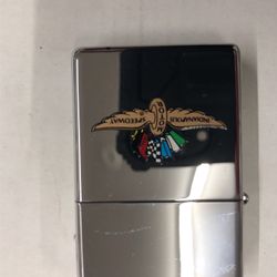 Indy 500 chrome zippo never let