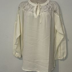 Cure Women Tunic/ Camisole Ivory Summer Lace Plus Size XL.  (AL)