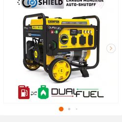 Generator 5300/4250-Watt Gasoline and Propane Powered Dual Fuel Portable Generator with CO Shield