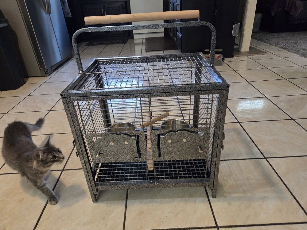 Wrought Iron Bird Carrier Cage