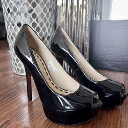 enzo angiolini black platform heels size 5.5