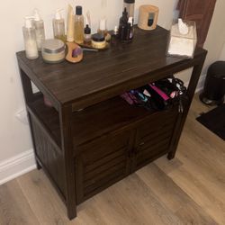 Wood Storage Cabinet with Countertop – Excellent Condition
