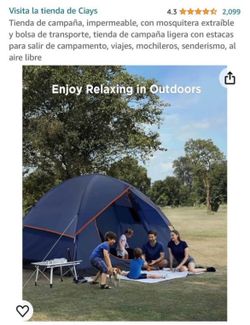 Waterproof tent with removable mosquito net and carrying bag.