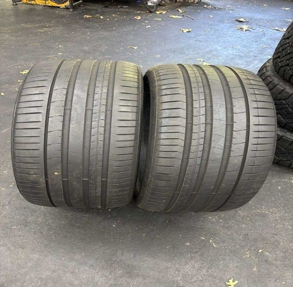 275 35 22 PAIR OF 2 PIRELLI TIRES INSTALLED AND BALANCED
