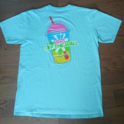 Vans Off The Wall Slushie Sippin' large Mint Green  Graphic T-Shirt Tee
