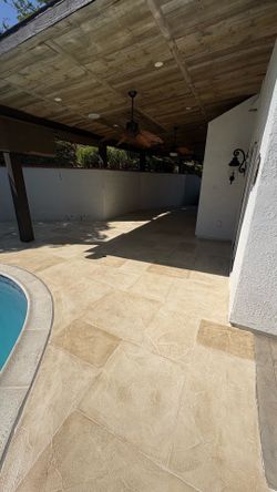 Concrete overlay stone design