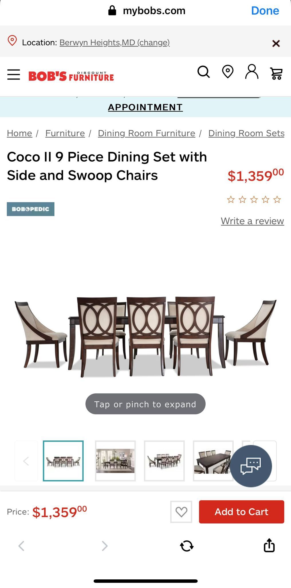 Coco swoop online chair