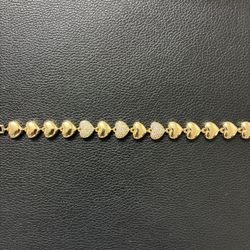 Gold plated heart bracelet 
