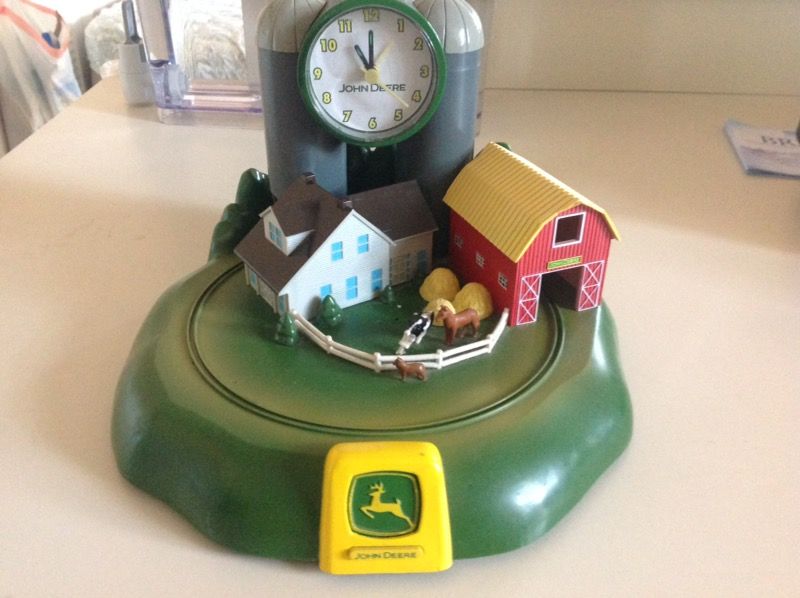 John Deer farm with clock