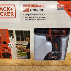 Black & Decker 12v Drill 60 Piece Kit Brand New 