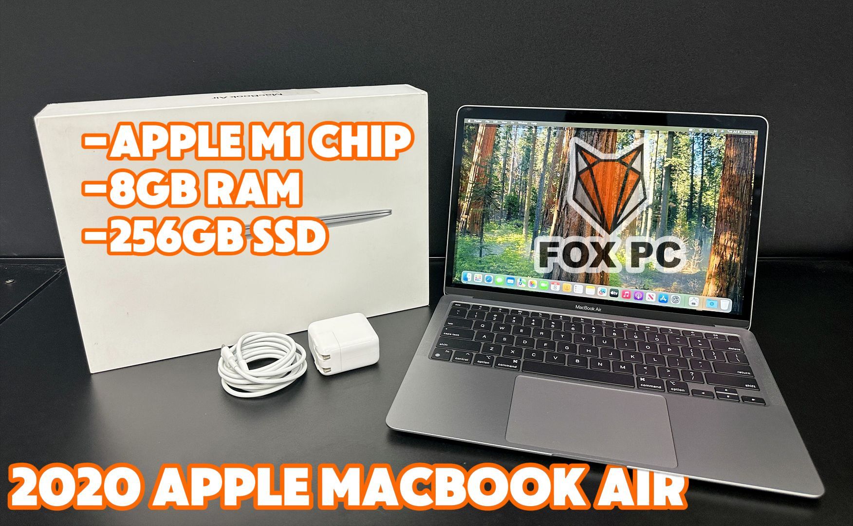 2020 Apple MacBook Air Laptop: Apple M1 Chip, 13” Retina Display, 8GB RAM, 256GB SSD Storage, Backlit Keyboard, FaceTime HD Camera, Touch ID