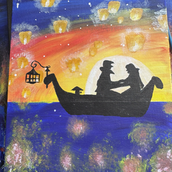 Lantern Boat at Sunset - 8x10