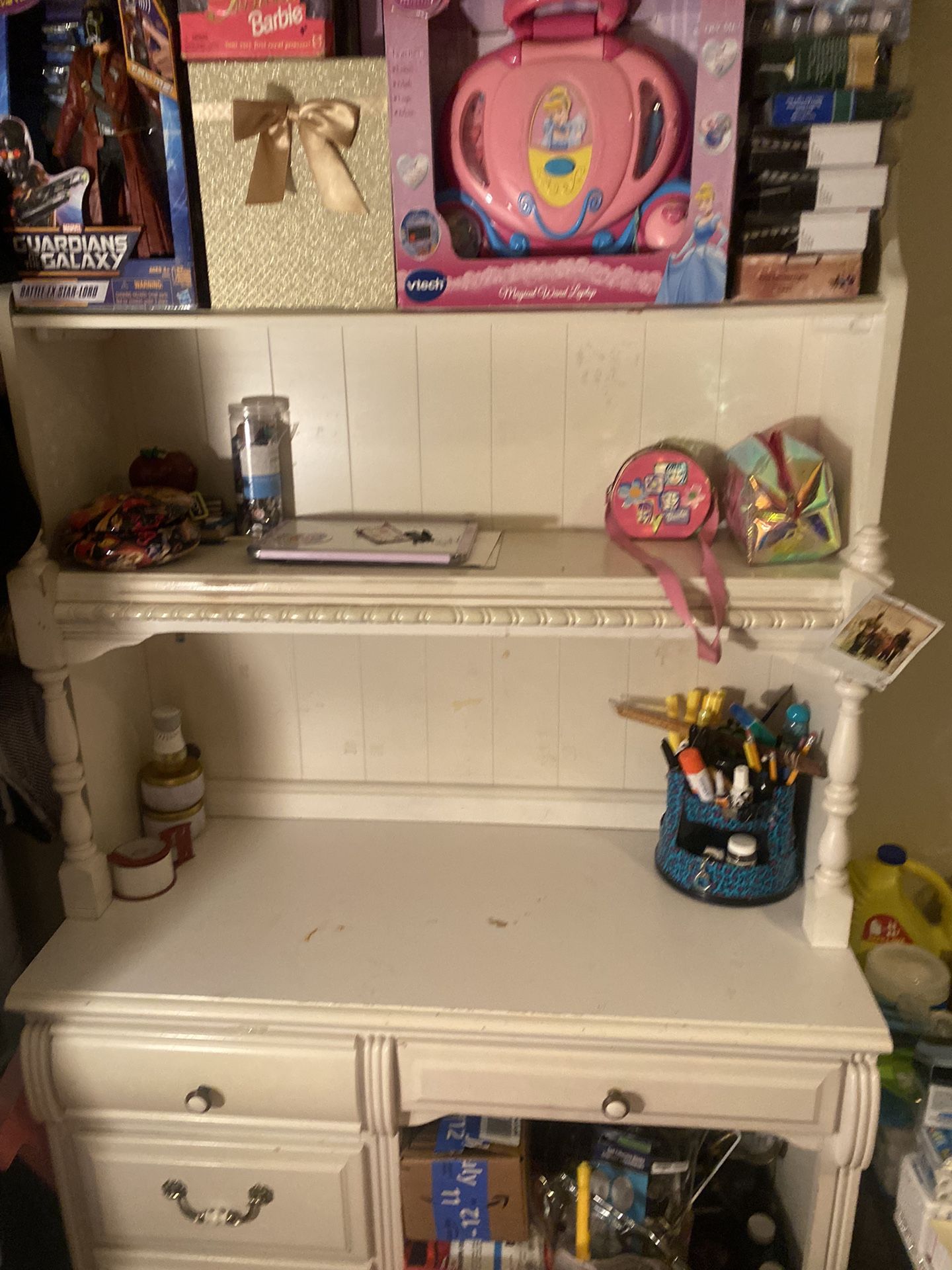 Desk Top And Chair Wood Moving sales Only No Toys Used But In Great Condition