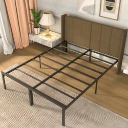 Queen Size Platform Bed Frame with Headboard