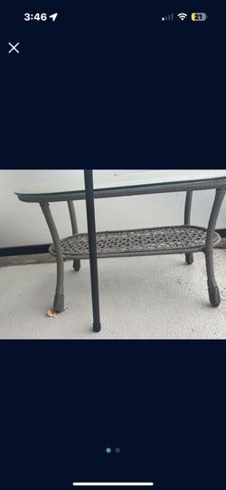 PIER ONE COFFE TABLE AND CARD TABLE 