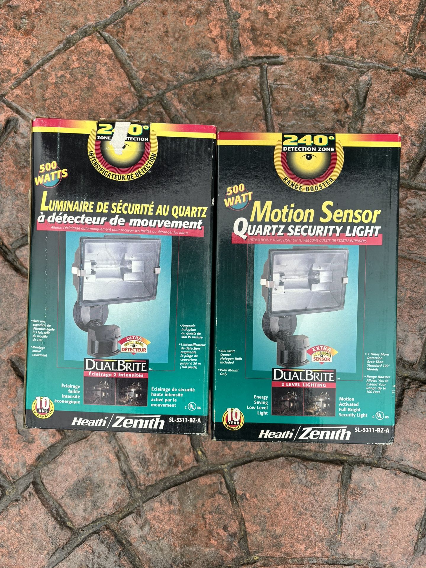 Motion Sensor Quarts Security Lights - 2 Pc.