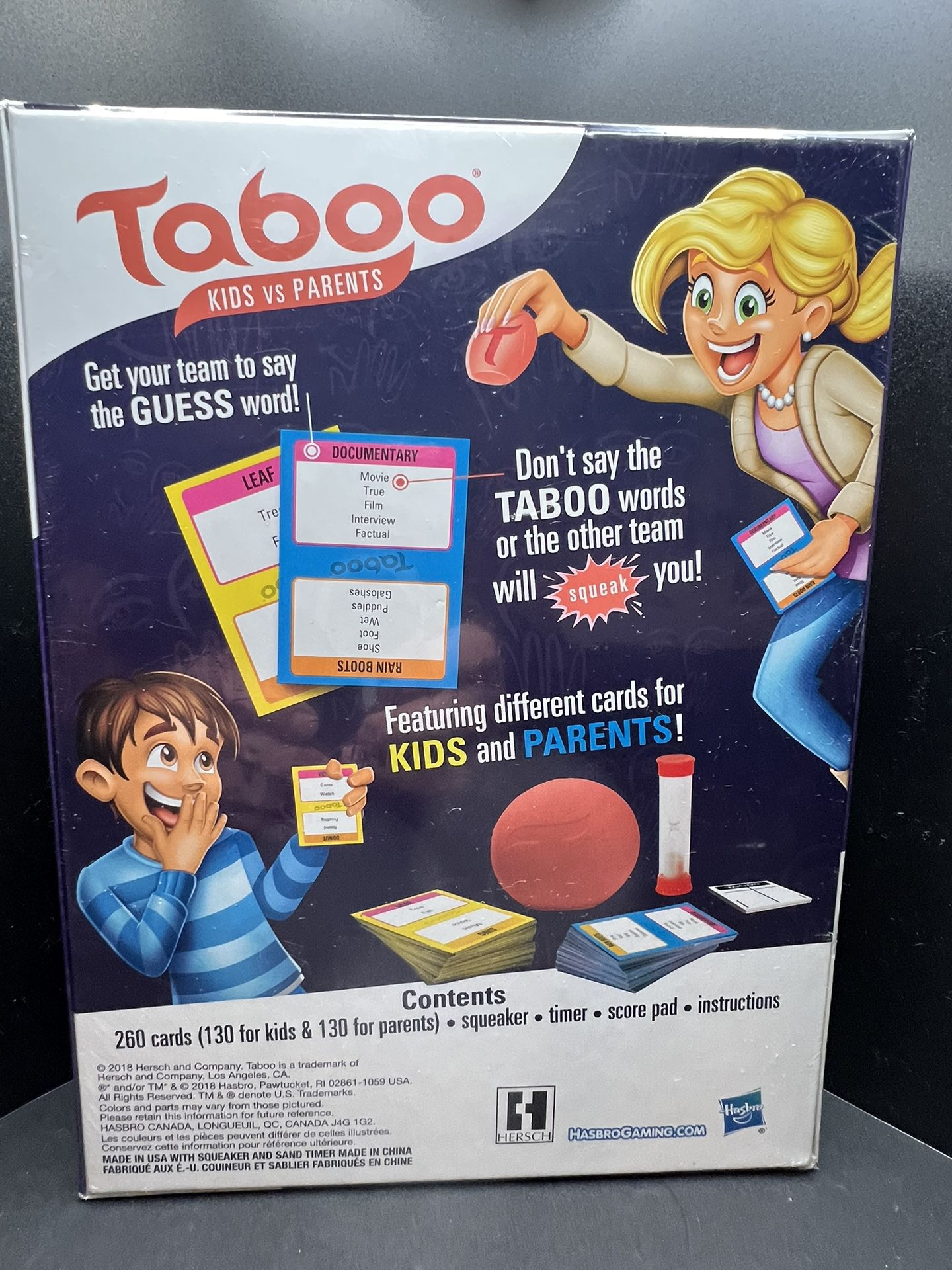 Taboo Kids vs. Parents Family Board Game 