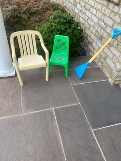 Plastic Outdoor Chairs Set of Two