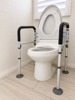 Adjustable Toilet Safety Rails - Like New