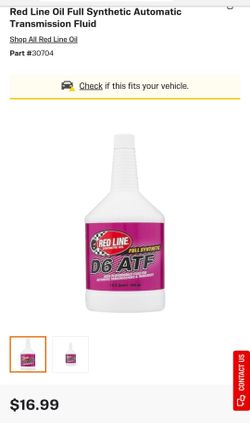 Red Line D6 ATF Full Synthetic Automatic Transmission Fluid 7 Quarts. 7 unopened bottles $50 for all