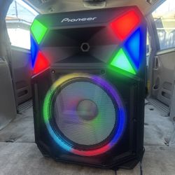 Pioneer (PSX-61) Party Speaker – 700 Watts, Auracast Bluetooth, LED Lights, All-Terrain Wheels, App Control