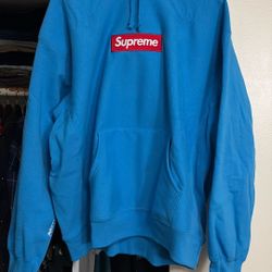 Cyan Supreme Box Logo Hoodie 2025 Tyler Color XL Perfect Condition 