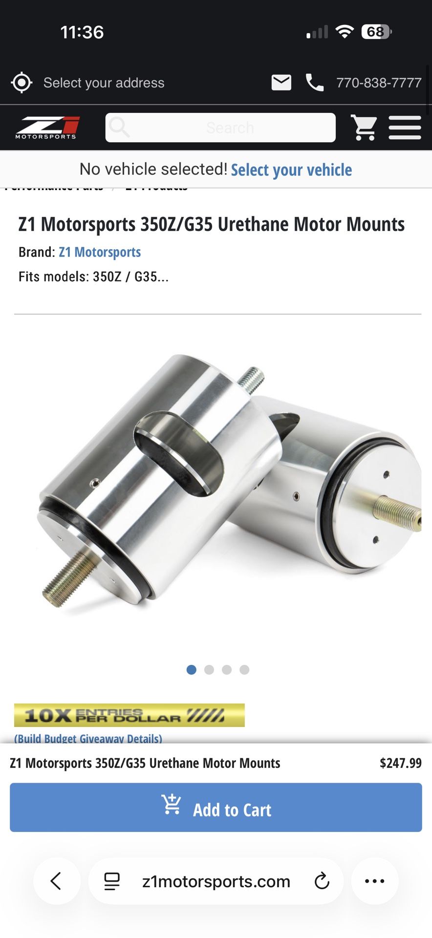 G35/350z Motor Mounts