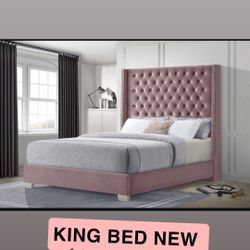 KING BED NEW  W/King Pillowtop Mattress $600 Free Delivery 