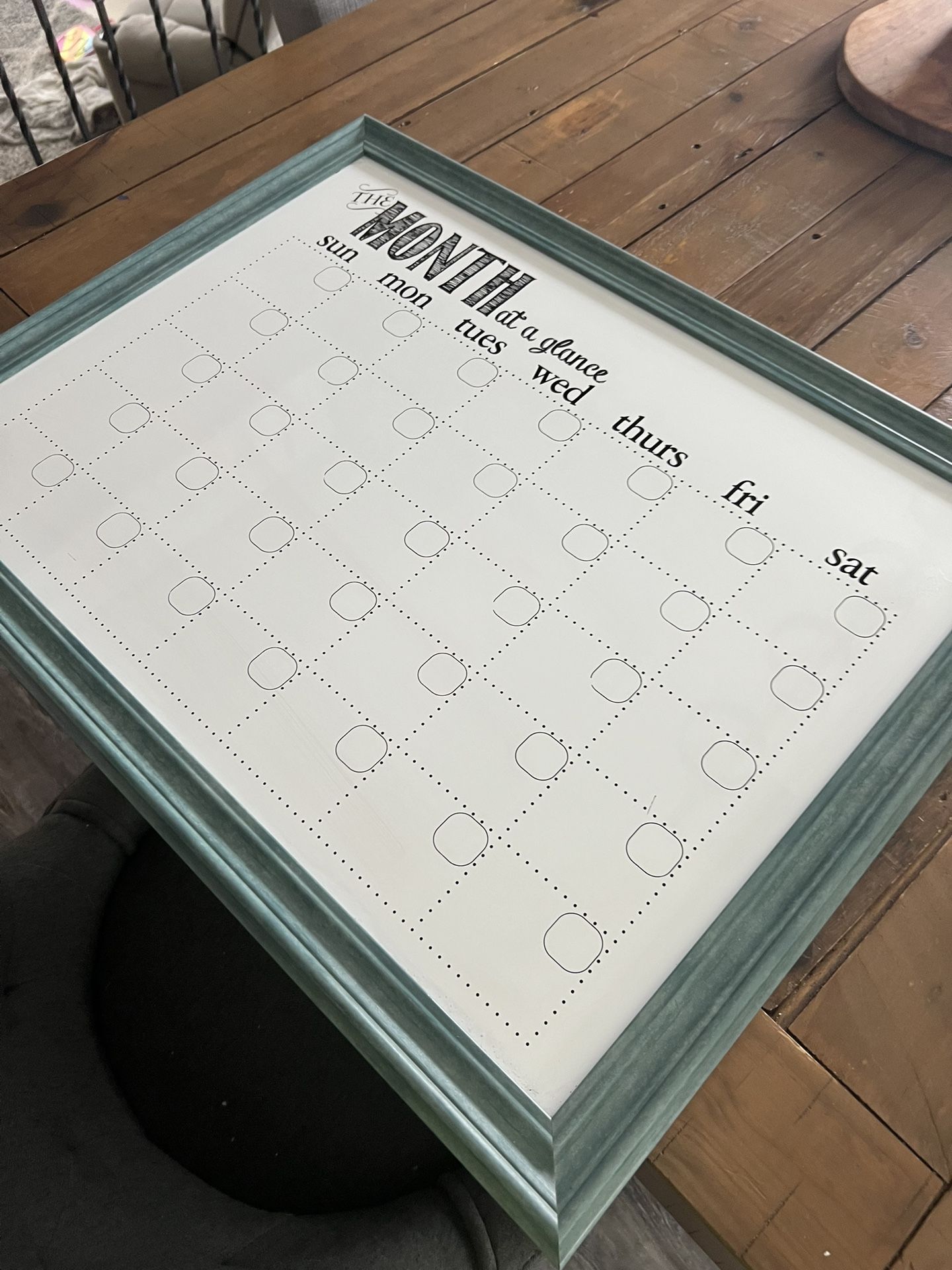 Dry Erase Calendar 
