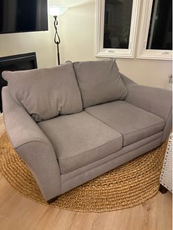 Modern gray love seat