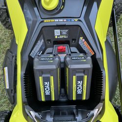 Ryobi New Lawnmower With The Batteries 