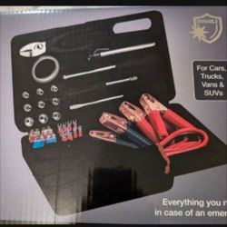 Brookstone 35 Pc. Emergency Auto Kit - New