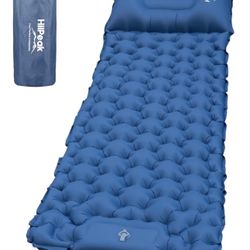 HiiPeak Sleeping Pad - Ultralight Inflatable Sleeping Mat with Built-in Foot Pump