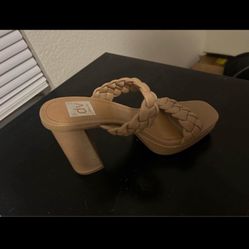Mule Khaki Apricot Color Heel